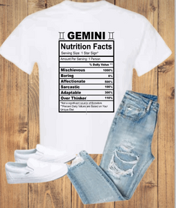 Zodiac Nutrition Facts